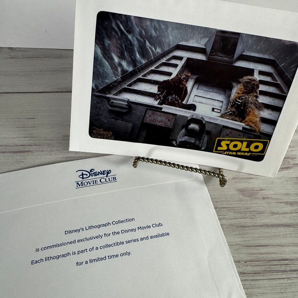 Solo A Star Wars Story Disney Movie Club Lithograph 2018 Chewbacca Rio Durant
